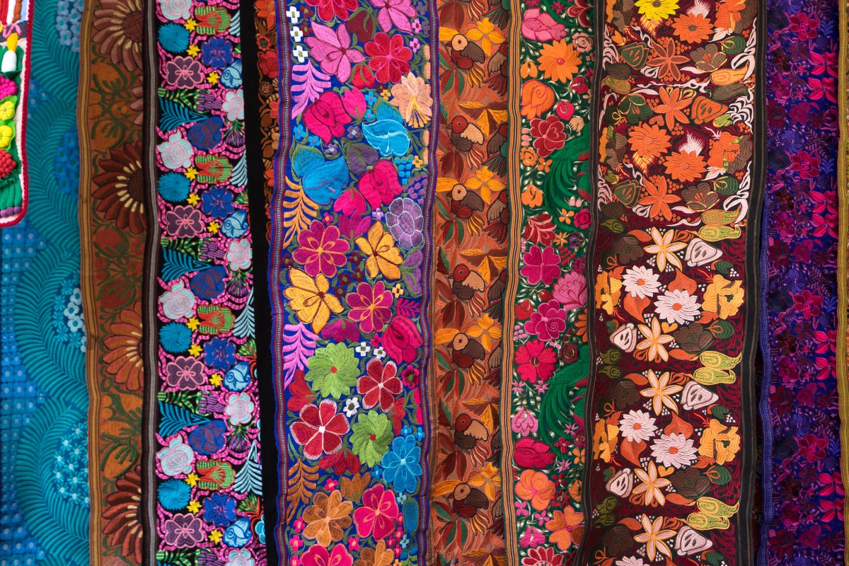 Bunte Textilien